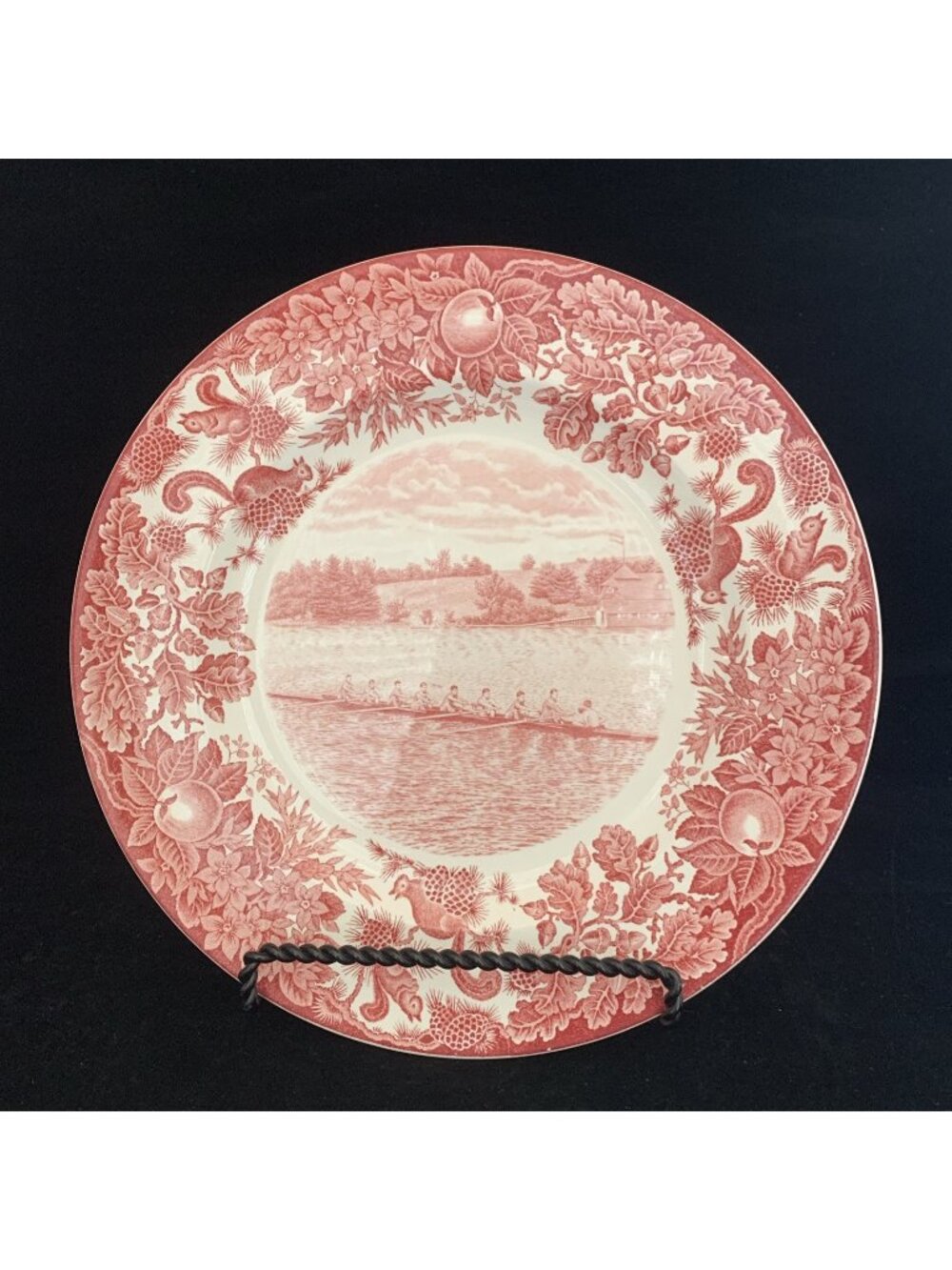 Wedgwood St Paul's School SPS Crew 1927 Pink Transferware 10 3/8" Plate 1928